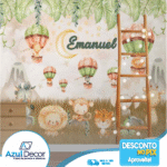 Papel de Parede Balão e Bichinhos