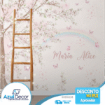 Papel de Parede Arvore com Arco Iris 01