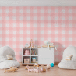 Papel de Parede Xadrez Rosa