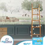 Papel de Parede Fazendinha com Molduras