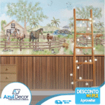 Papel de Parede Fazendinha com Ripado