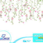 Papel de Parede Cortina de Flores 04