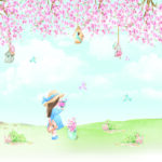 Papel de Parede Menina no Jardim