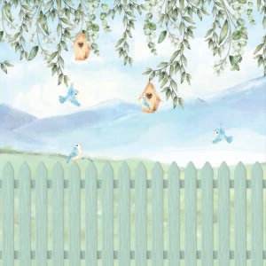 Papel de Parede Casinha de Passarinhos