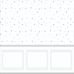 Papel de Parede Estrela com Boiserie