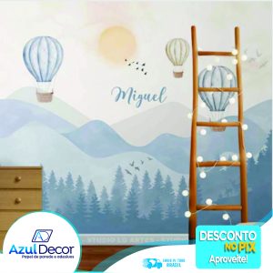 Baloes e montanhas azuis