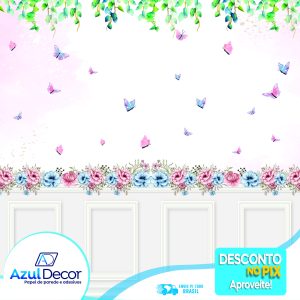 Borboletas com folhagens